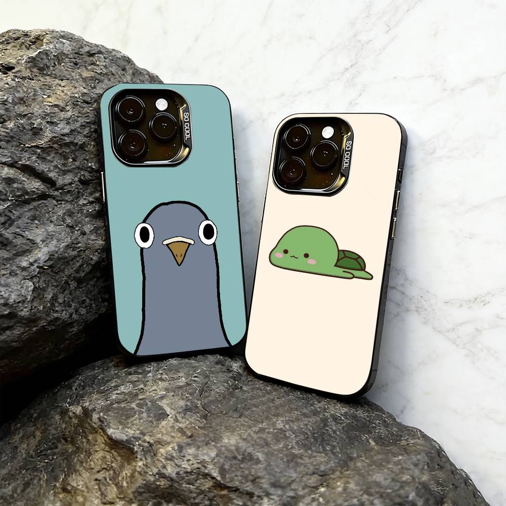 cartoon Phone Case For iPhone 17,16,15,14,13,12,11 Plus,Pro Max,XS,Colored Silver Plated Inside Cover