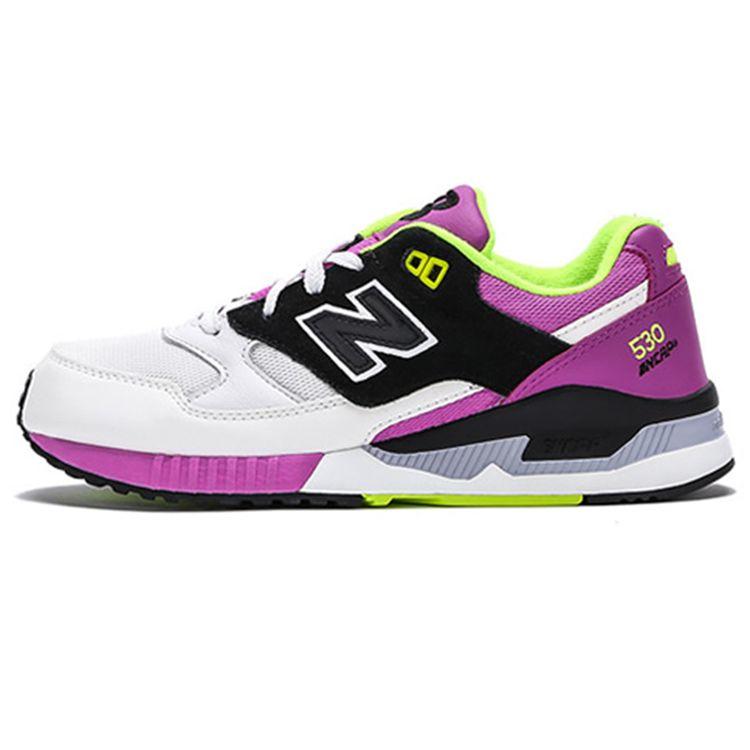 New Balance Nb 530 Comfortable Sports Fabric Low-Top Marathon Running Shoes Women Sneaker Black White Purple W530BOB