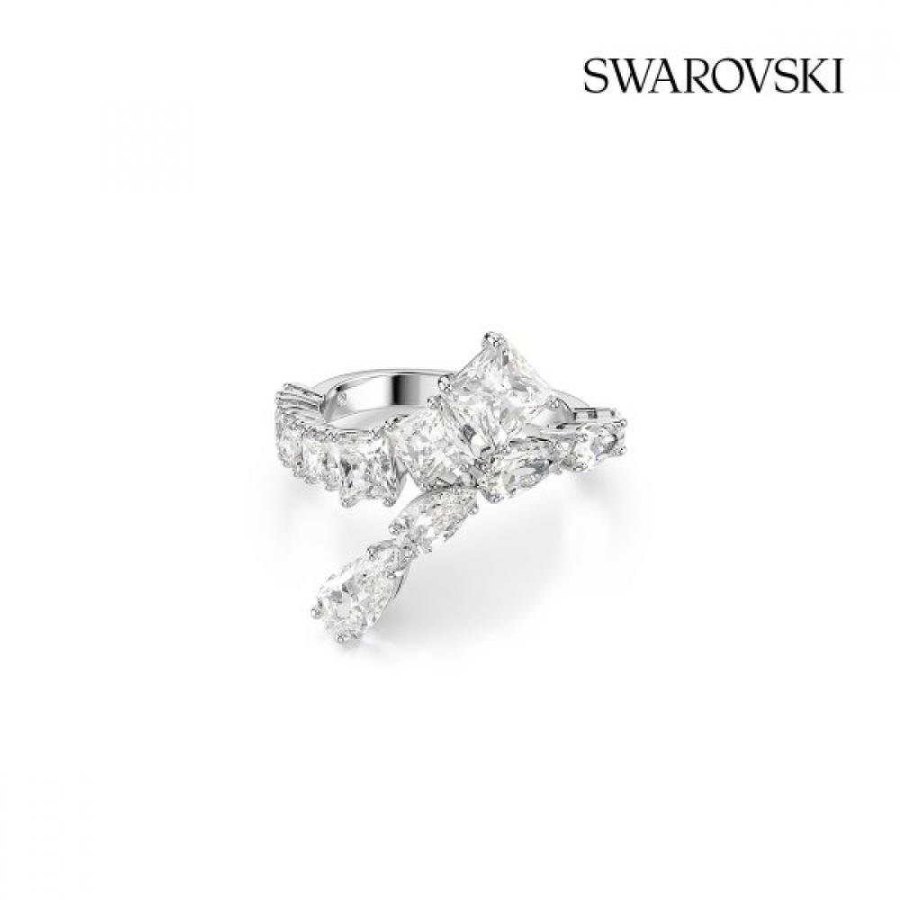 Swarovski [official Product Gift Bag] Matrix Rhodium Ring 5705761 5705762