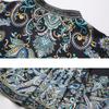 2026 Spring/Summer New Arrival Retro Ethnic-Style Cap Sleeves Printed Long Maxi Dress for Women with Belt
