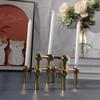 Nordic Style Candle Holder Metal Molecular Structure Triangle Candlestick  Gift
