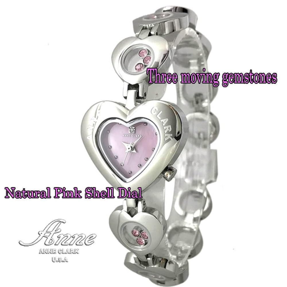 Watch with Natural Shell Natural and Moving Stone Gentle On the Skin with Steel Ladies' Dial, Diamond, Bracelet. All-stainless (SS/P H).