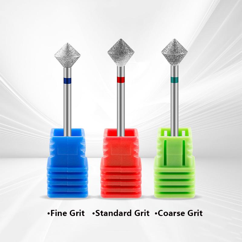 1 Pcs Rhombus Nail Drill Bits Diamond E-File Bit Rounded Edge Manicure Pedicure Grinding Head For Electric Nail Drill Machine