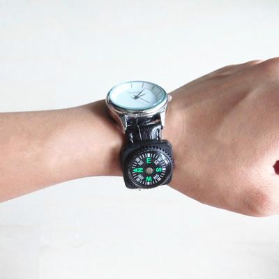 Mini Wristband Compass Portable Detachable Compass Outdoor Camping Hiking Travel Emergency Survival Navigation Tool