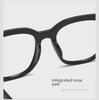 Danyang 80268D Ultra-Light Black Frame Myopia Glasses: Trendy Retro Square Design for Men. Compatible with Prescription Lenses.