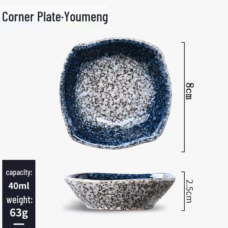 Japanisches Keramik-Dip- & Sojasaucen-Schälchen-Set - Snackteller & Geschirr