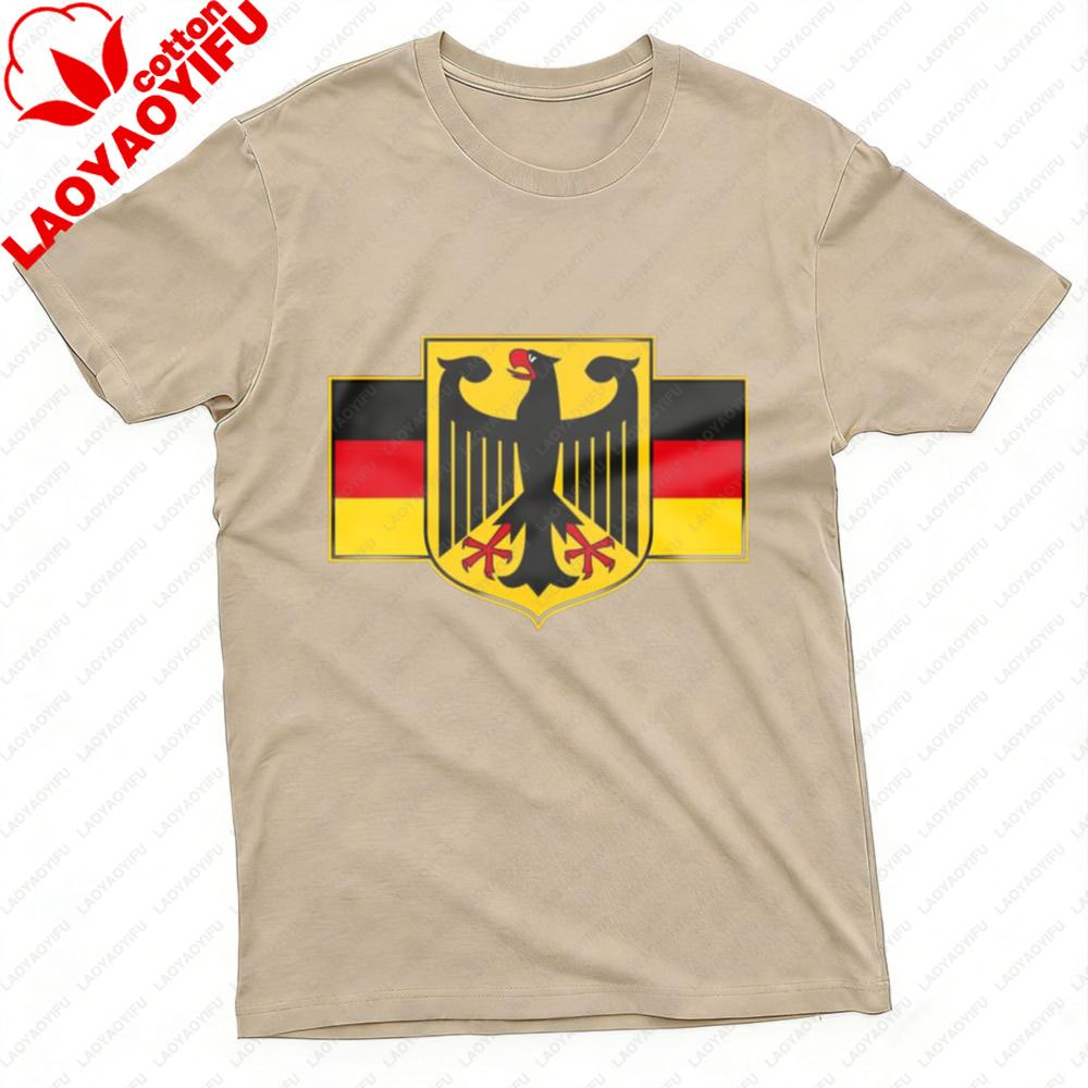 

GerUnisex Flag Eagle Emblem Unisex TShirt Cotton Summer Tee Short Sleeve Casual Fashion Tops National Pride Gift Apparel Unisex Clothing 4XL