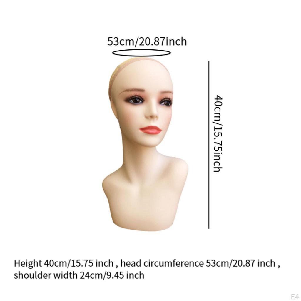 Display Model Mannequin Head with Shoulder for Jewelry And Scarves