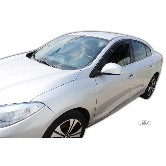 Déflecteurs d'air - J&J AUTOMOTIVE - Renault Fluence - Fumé - Acrylique renforcé - Installation facile