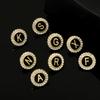 26 English Initials A-Z Brooches Classic Full Around Crystal Golden Alphabet Pins For Women Men Girls Clothes Bag Jewelry Gift