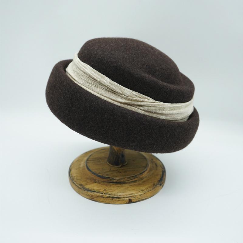 French Retro Red Hollow Woven Flat-Top Straw Hat Women'S Summer Sun Protection Travel Vacation Hat Japanese Sun Hat