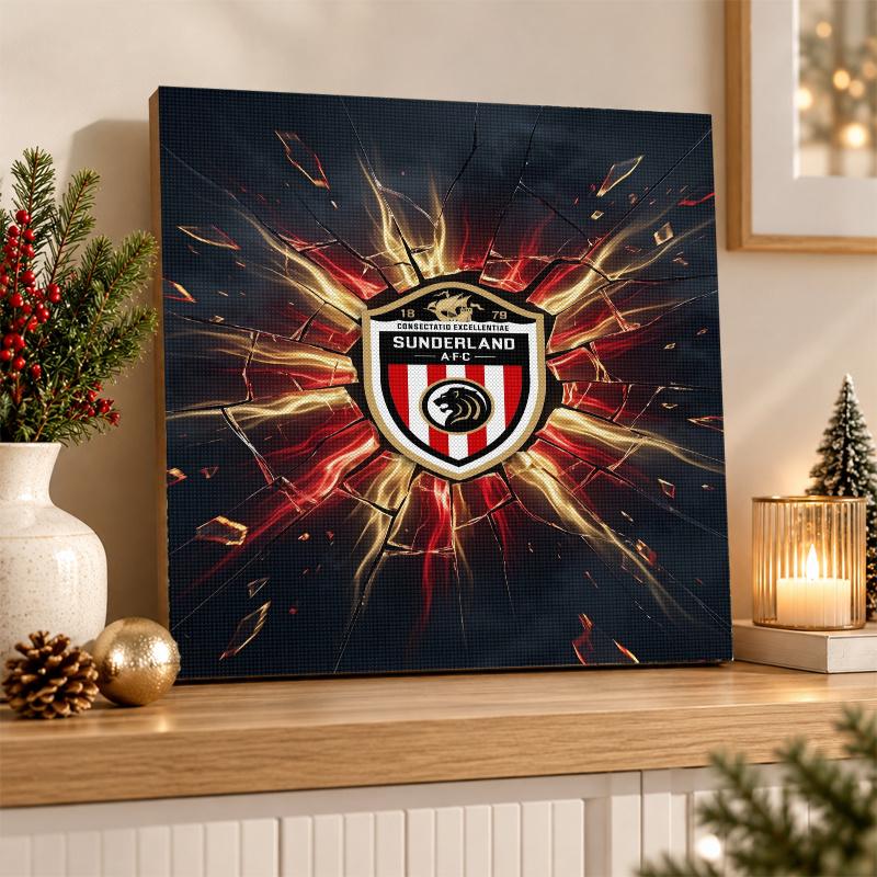 Sunderland Fußball Diamantmalerei Set 5D Vollbohrer DIY Diamantmosaik Wandkunst Heimdekoration