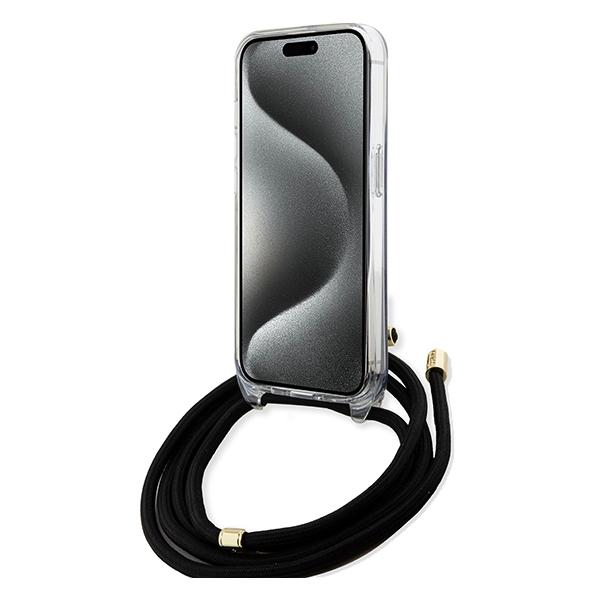 Guess Guhcp15Shc4Sek Iphone 15 / 14 / 13 6.1 Czarny/Black Hardcase Crossbody Cord 4G Print