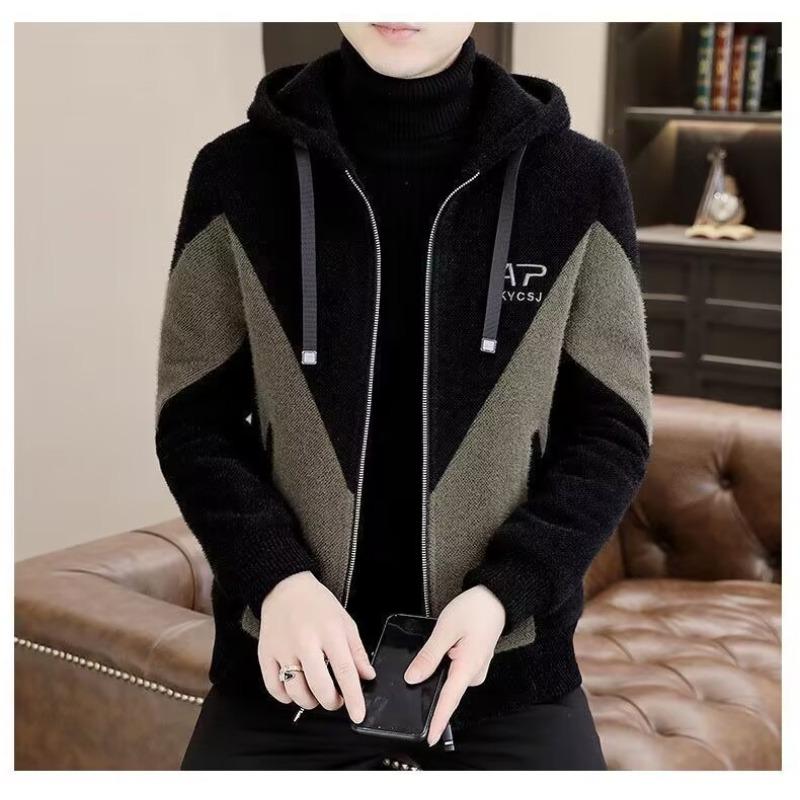 

Autumn and Winter Trendy Hooded Woolen Coat for Men, High-end Casual Korean-style Woolen Winter Wear, Cool Men s Trench Coat 4XL