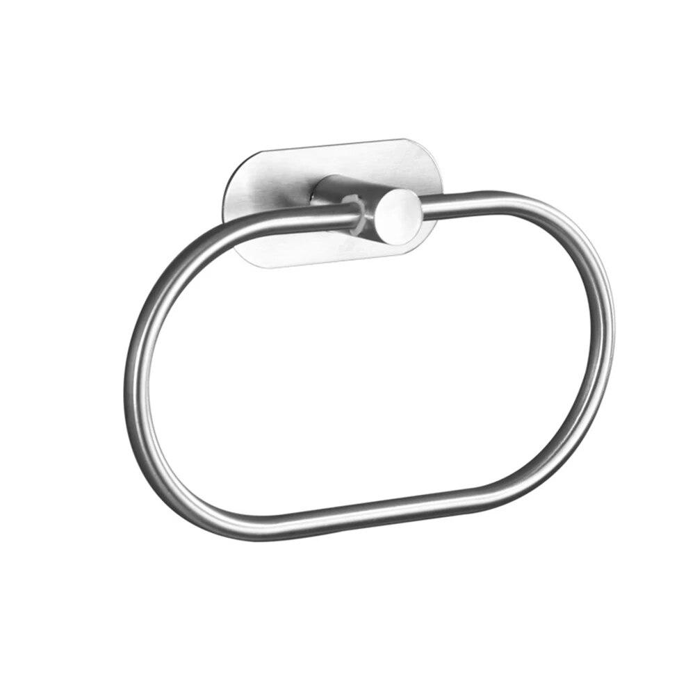 

1шт нержавеющая сталь полотенце кольцо ванная комната кухня вешалка без перфорации гвоздь без овальная стойка для хранения