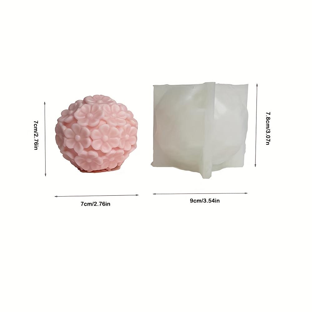 3D Flower Ball Candle Mold DIY Spherical Flower Candle Molds Hydrangea Flower Soap Plaster Silicone Mould Valentine s Day Decor
