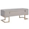 Day and Night - Day and Night Bench with Compartment 105 Cm Gray Velvet