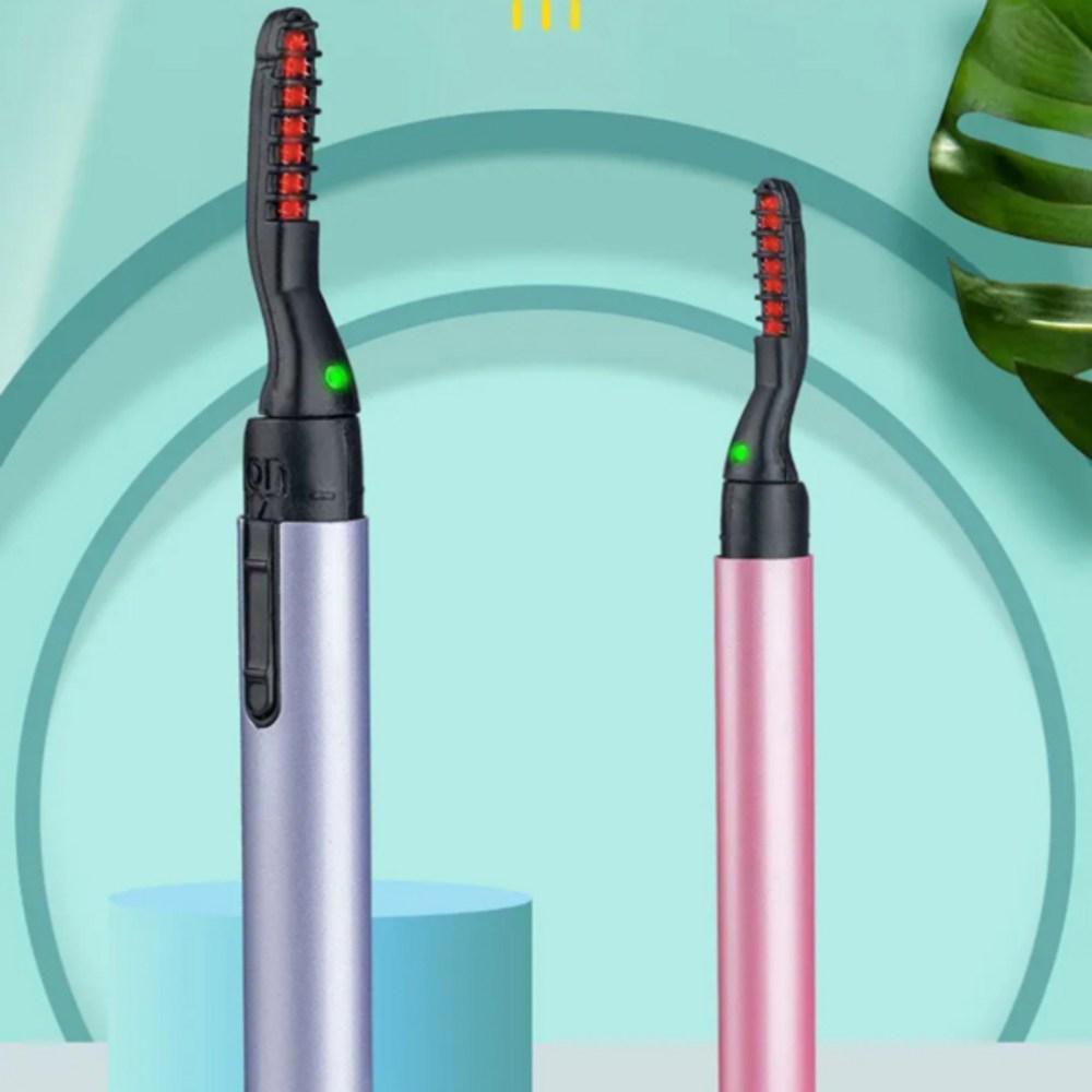 Makeup Tools Beauty Accessories Makeup Set Long-lasting Electric Eyelash Curler Portable Without Batteries, 1pc Random Purple, 1 Piece