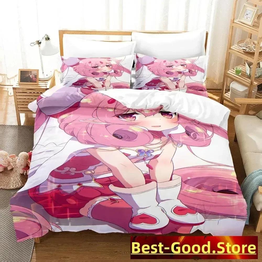 2023 Pink Neneka Bedding Set Single Twin Full Queen King Size Bed Set Adult Kid Bedroom Duvetcover Sets Anime Parure De Lit Bed