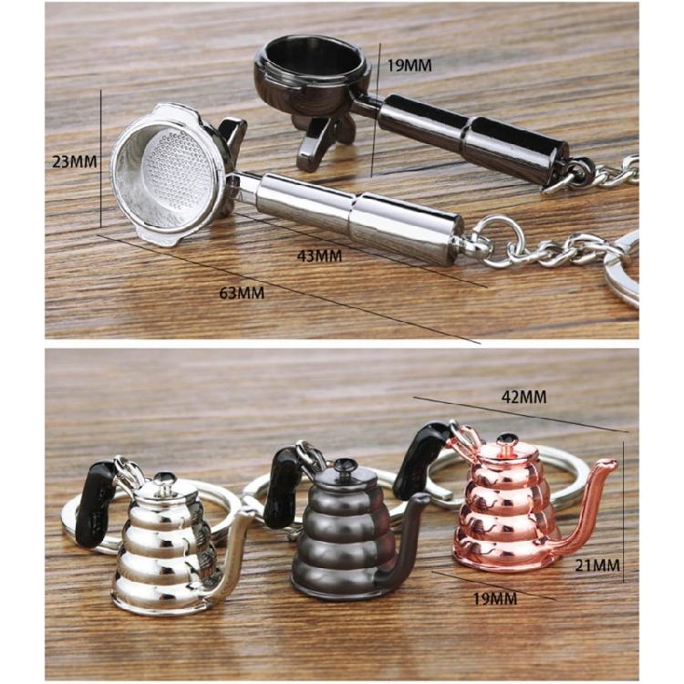 Fashionable Metal Espresso Accessory Keychain Fashion Key Pendant Coffee Theme Pendant Unisex Present for Coffee Fan
