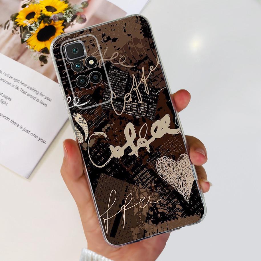 For Xiaomi Redmi 10 Case Redmi 10 Prime Cover Popular Flower Soft Transparent Silicone Phone Cases For Xiomi Redmi 10 2022 Funda