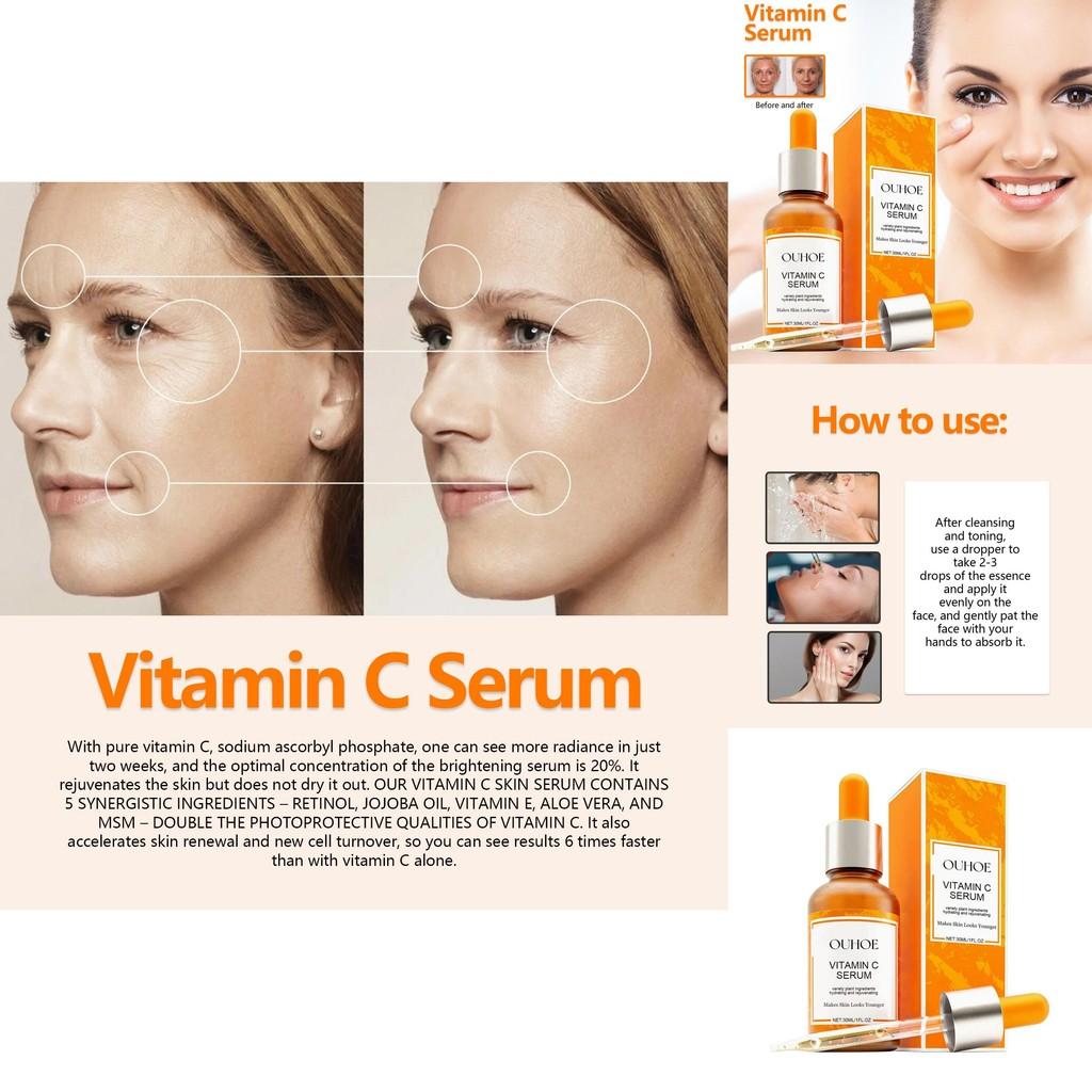 Ouhoe Vitamin C Facial Serum For Firming And Smoothing Skin Reduces Fine Lines And Wrinkles