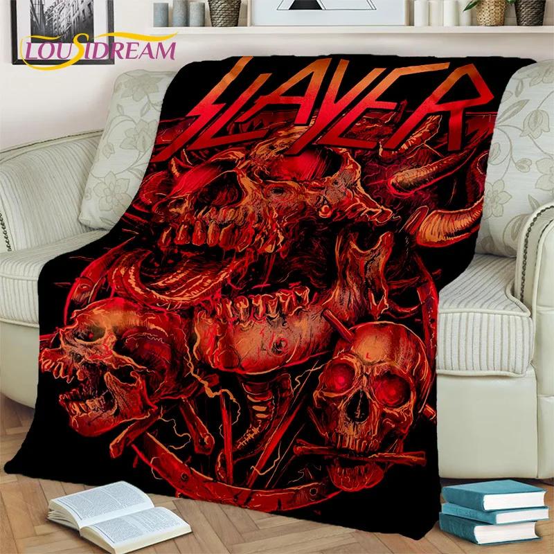 Heavy Metal Band Slayer Rock Blanket,Soft Throw Blanket for Home Bedroom Bed Sofa Picnic Travel Office Rest Cover Blanket Kids