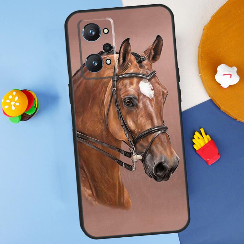 Horse Pony Painted For Realme 11 10 12 13 14 Pro Plus GT 5 6 6T GT7 Pro C61 C53 C51 C21Y C25S C55 C67 C75 Case