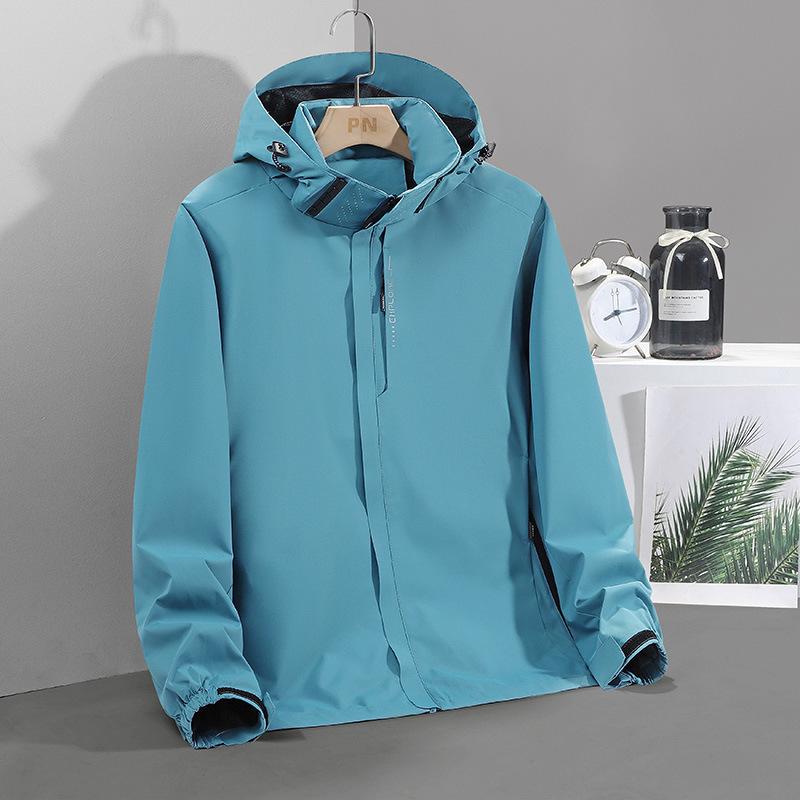 2026 Spring and Autumn Outdoor Thin Jacket Single Layer Short Sleeve Hooded Waterproof Women's Single Chong Windproof Jacket Mountaineering Suit