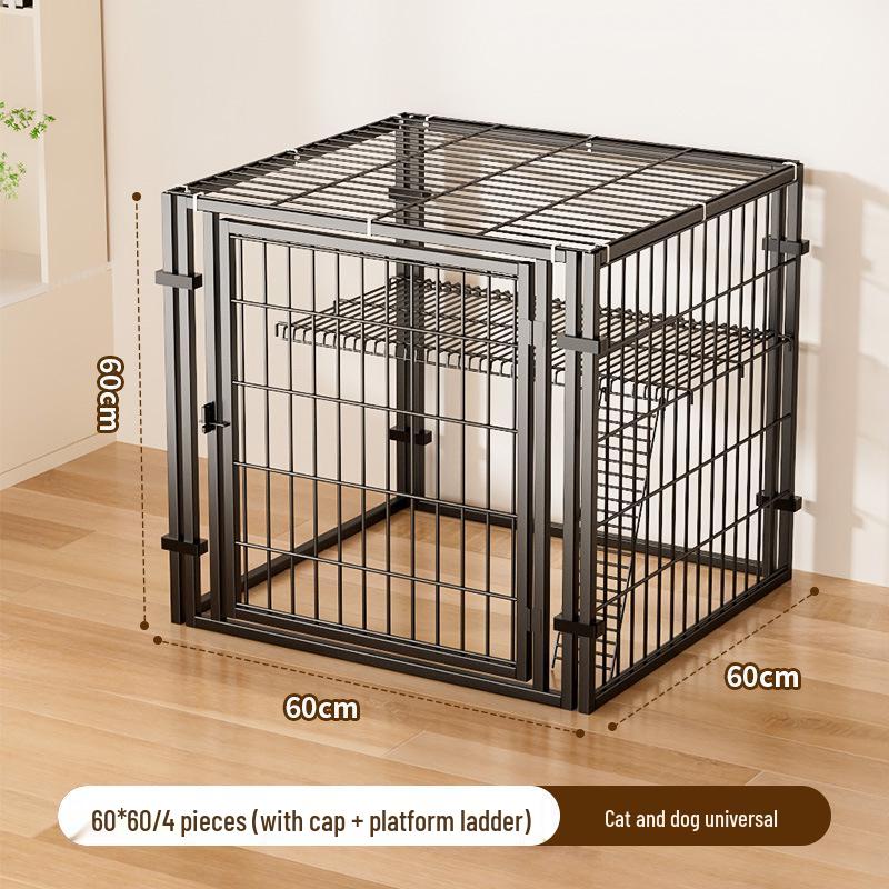 Space-Saving Anti-Escape Cage with Top Cover for Cats and Dogs