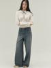 SORRY, TOO MUCH LOVE Ribbon Tie Collar Knit Top_Ivory