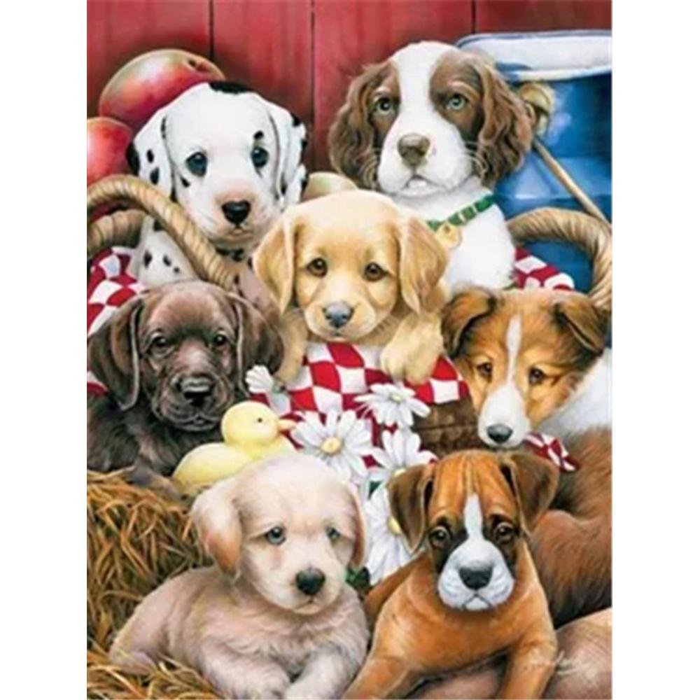 3D Diamond Embroidery Painting Animal Dog Art Rhinestone Full Square Diamond Mosaic Garden Handicraft Handmade Gift