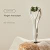 Natural Jade Finger Massager for Kneading and Multi-Functional Meridian Massage, Adult Hand Joint Acupoint Scraping Roller