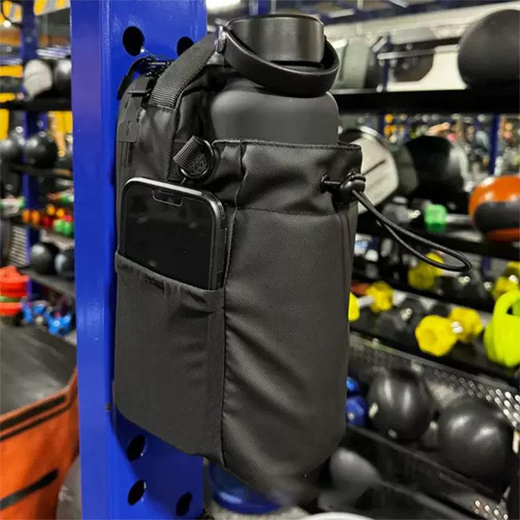 Multifunctional Crossbody Water Bottle Bag with Magnetic Closure and Large Capacity