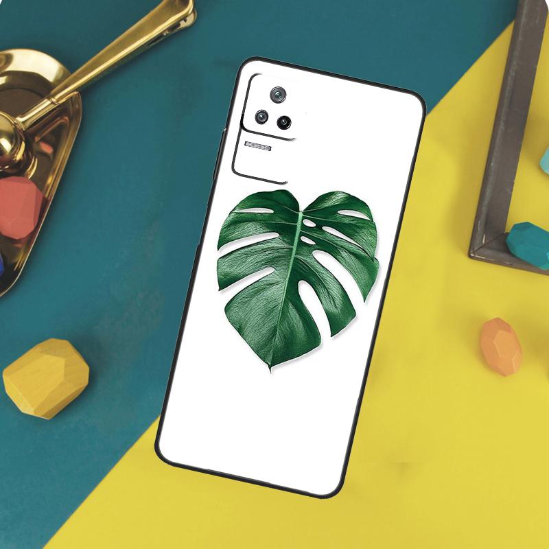 Green Monstera Leaf Case For Xiaomi 14T 11T 12T 13T Pro 13 14 15 Ultra POCO X7 Pro X3 X5 X6 F5 F6 M6 Pro Funda
