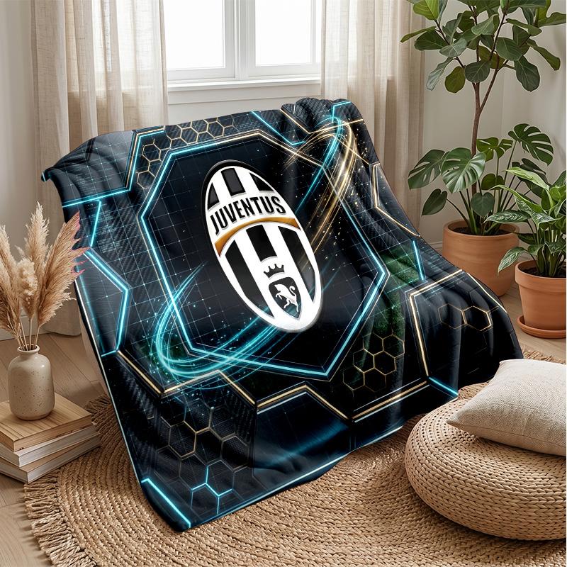 Juventus FC Theme blanket Soft Flannel Blanket Plush Throw Blanket Cozy Sofa Bed Blanket for Home Decor