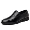 Fashion Men's Breathable Hollow Out Elevator Dress Leather Shoes Spring Summer Height Increase Business Slip-On Formal Office Shoes
