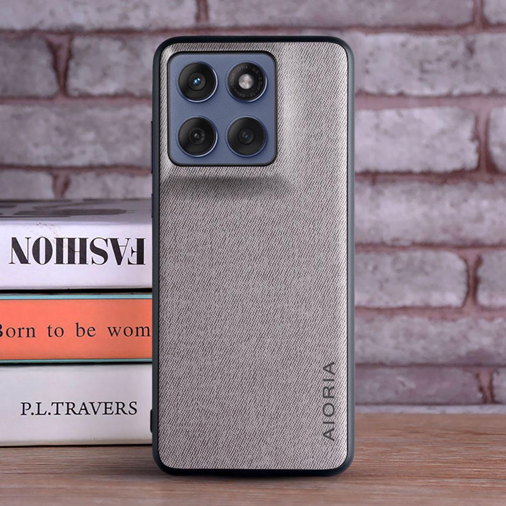 Case for MOTO Edge 60 Fusion Leather Master Hard Textile Leather Fashion Phone Cover Coqua for moto edge 60 Fusion Pro Case