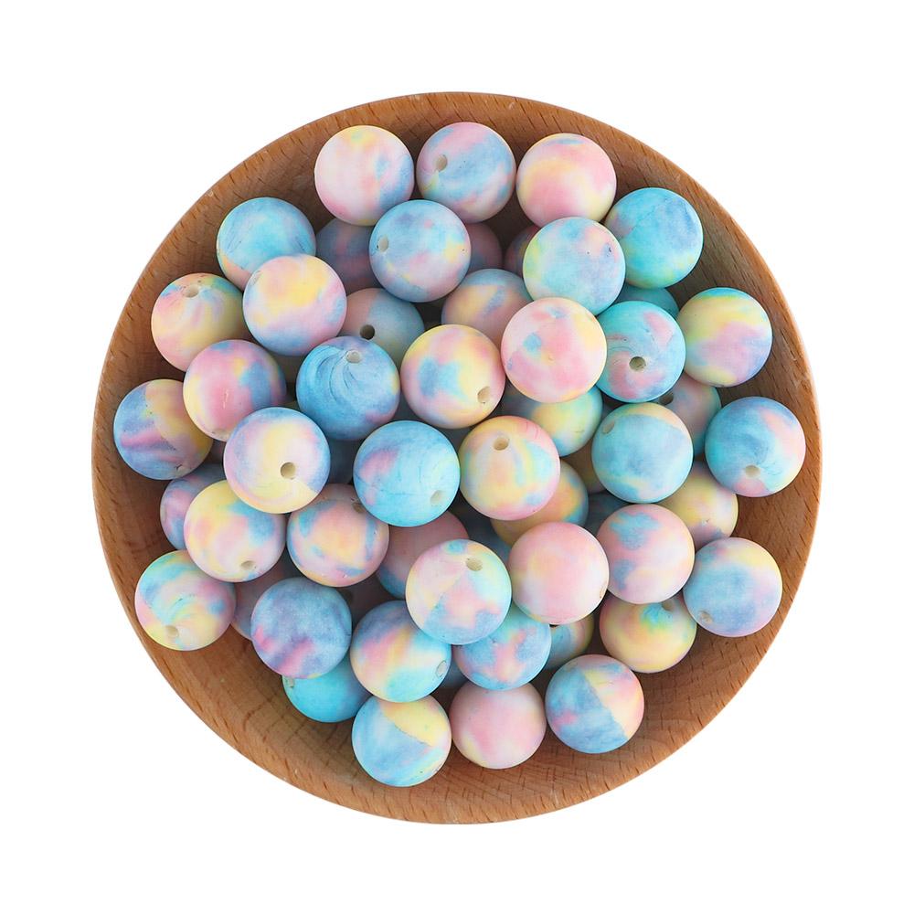 5Pcs 15mm Round Leopard Silicone Printed Beads For Jewelry Making DIY Keychain Necklace Bracelet Jewelry Accessories