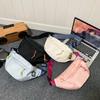 Breast bag fashion casual Korean version ins style solid color messenger bag men and women couples shoulder bag commuter fashion fanny pack