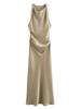 Satin Long Dresses for Women 2026 Summer Slip Midi Dress Woman Sexy Evening Party Dress Sleeveless Female Elegant Dresses