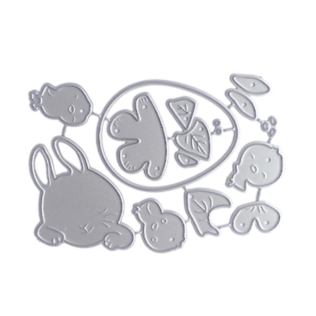 Metal Cutting Dies Easters Rabbits Chicken Die Cuts Templates Molds Embossing Stencils for Album Scrapbooking Decoration