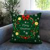 Merry Christmas Cushion Cover Comfortable Reversible Pillow Cover Ideal For Car Sofa Bedroom & Beyond