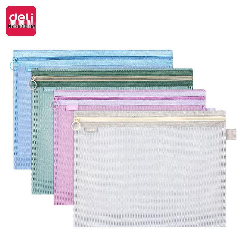 Deli A4 Zipper File Bag