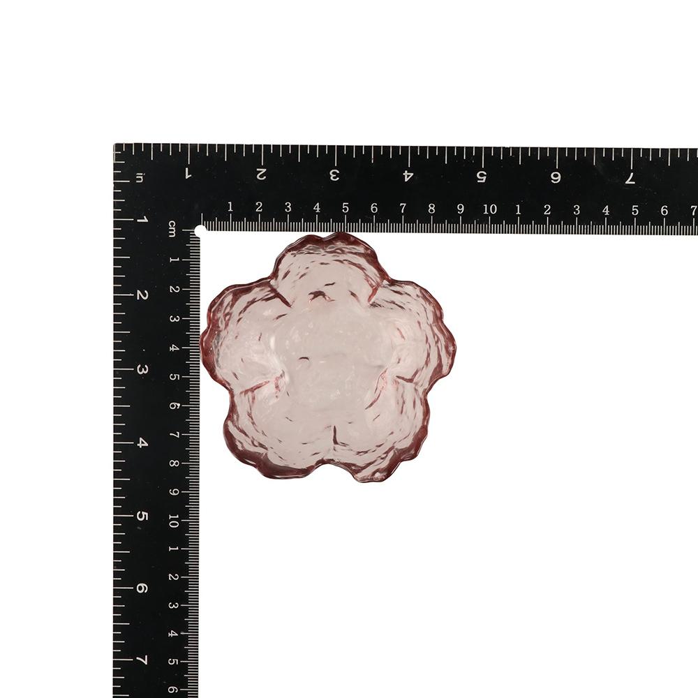 Creative Gold Inlay Glass Sakura Disc Japanese Small Sauce Bowl Nordic Style Flower Candle Holder Wedding Table