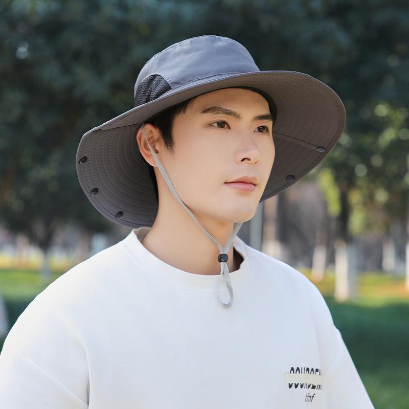 Summer Men's Outdoor Sun Hat Shawl Fishing Hat UV Protection Mountaineering Hat Waterproof Sun Protection Hat Bucket Hat