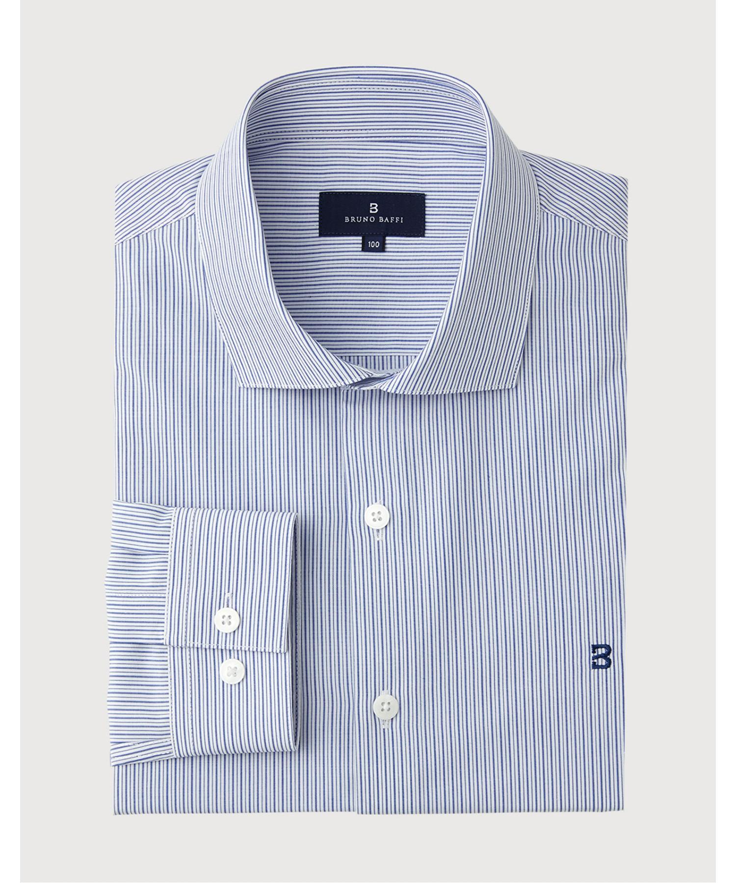 Bruno Vaffi B Bruno Хлопковая смесовая рубашка_Martl3S1261 Navy(56)/100