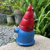Mittelfinger Gartenzwerg Statue 9CM Frecher Garten Zwerg Statue Dekoration und Rasen Ornament - Lustige Garten Zwerge für Außenbereich oder Heimdekoration, Rot, WSH004