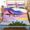 Set Biancheria da Letto 3D Stampato Aereo Cartone Animato Copripiumino con Federe Morbida Biancheria da Letto Personalizzata Spedizione Diretta