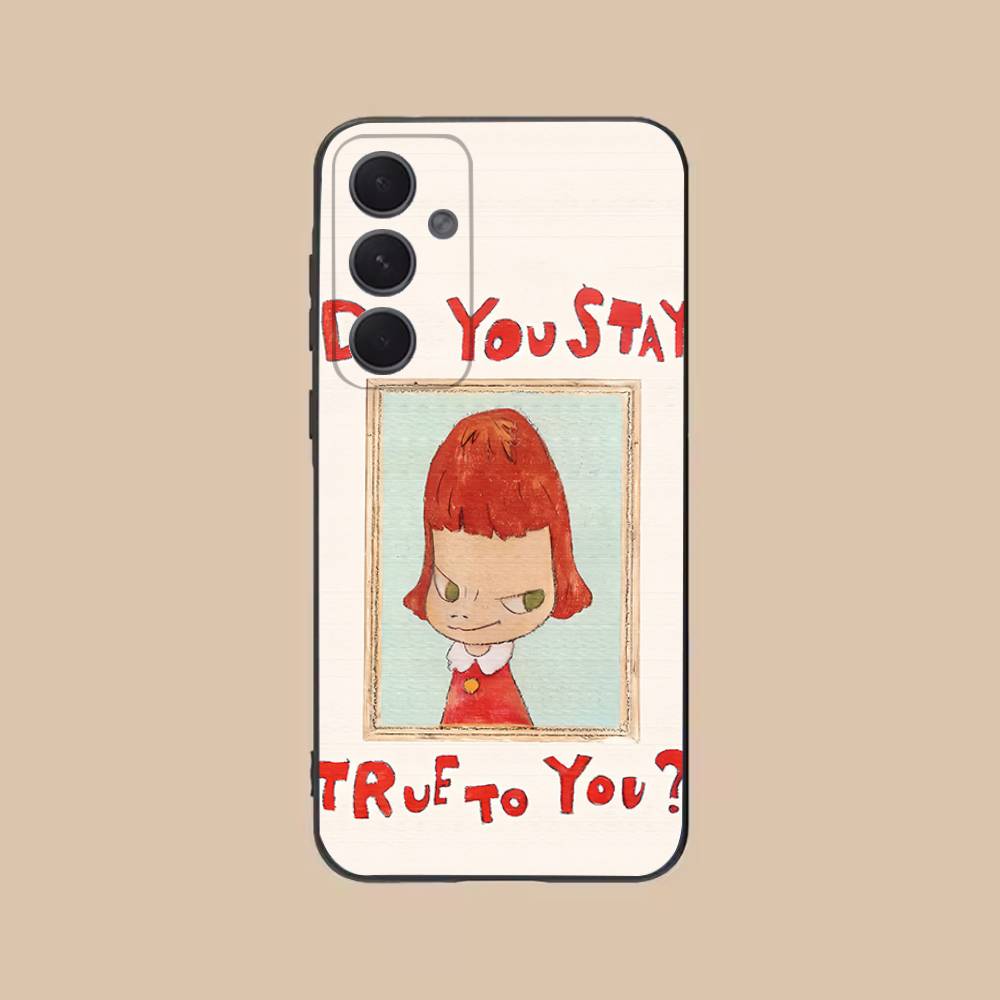 Y-Yoshitomo N-Nara Phone Case For Samsung S25,24,21,22,23,20,S30,Ultra,Plus,Fe,Lite,Note,5G Black Cover